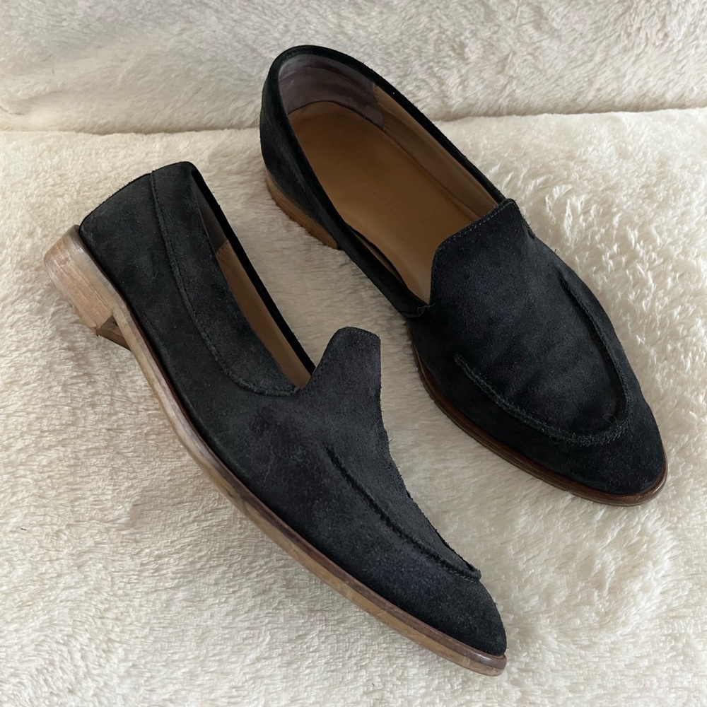 Everlane Suede Loafers Black 7.5